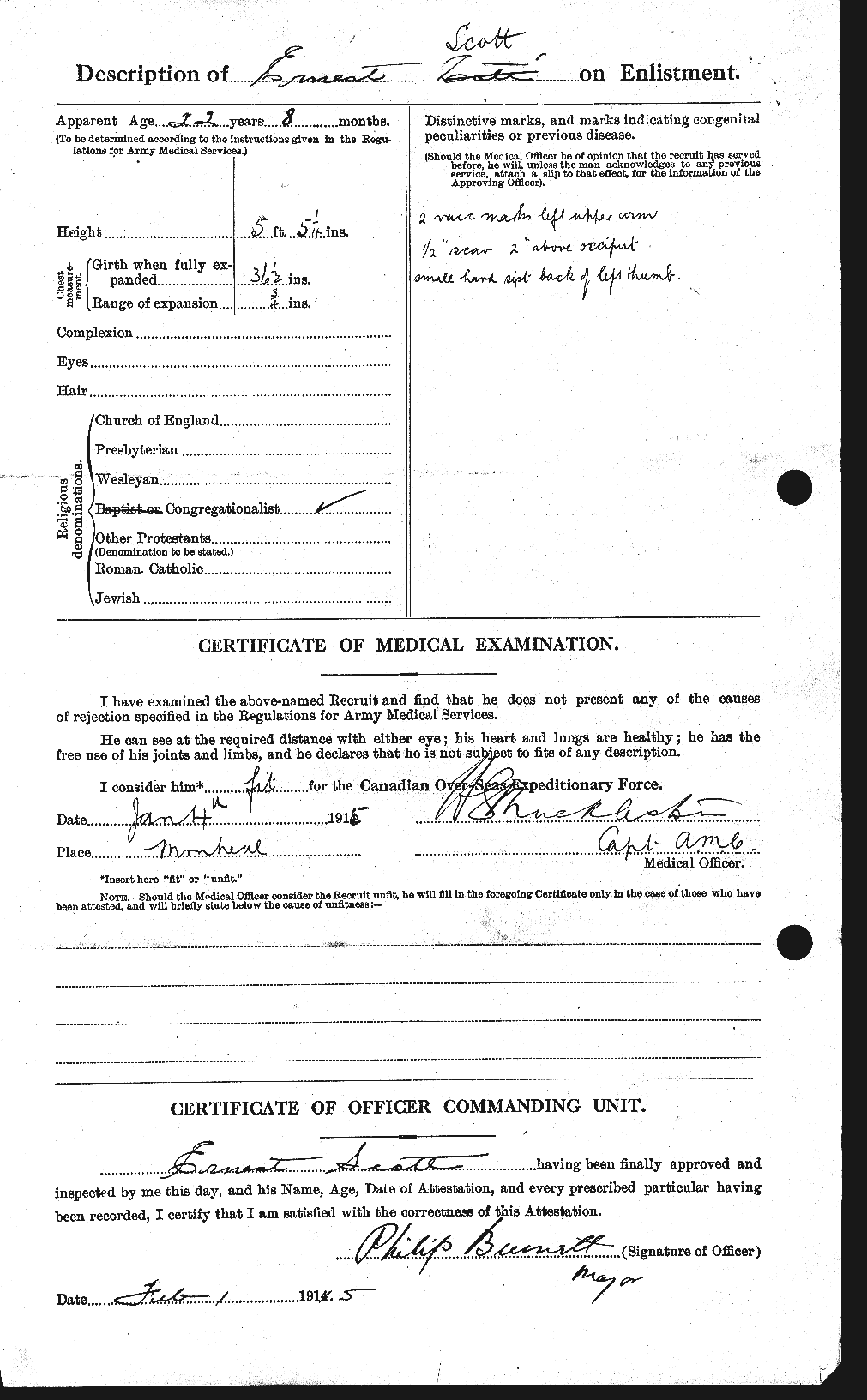 Personnel Records of the First World War - CEF 085016b