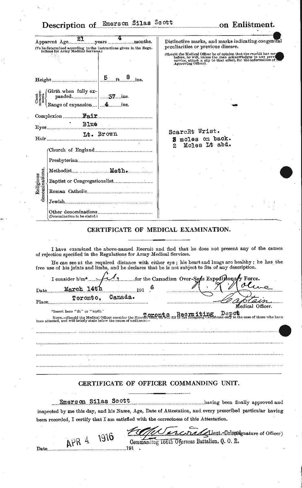 Personnel Records of the First World War - CEF 085029b