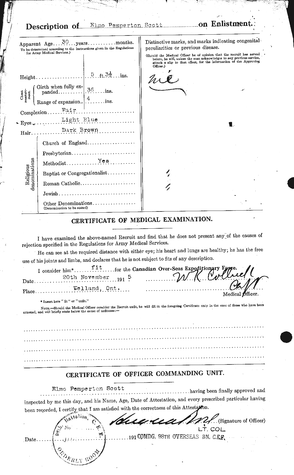 Personnel Records of the First World War - CEF 085033b