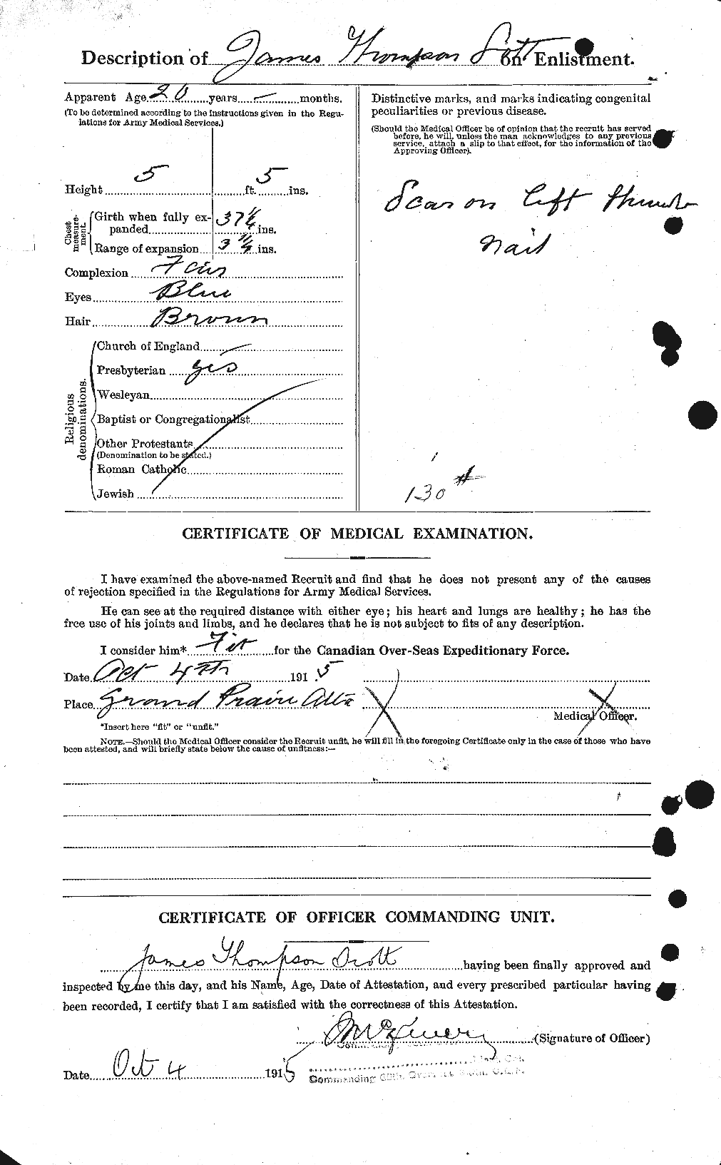 Personnel Records of the First World War - CEF 085173b