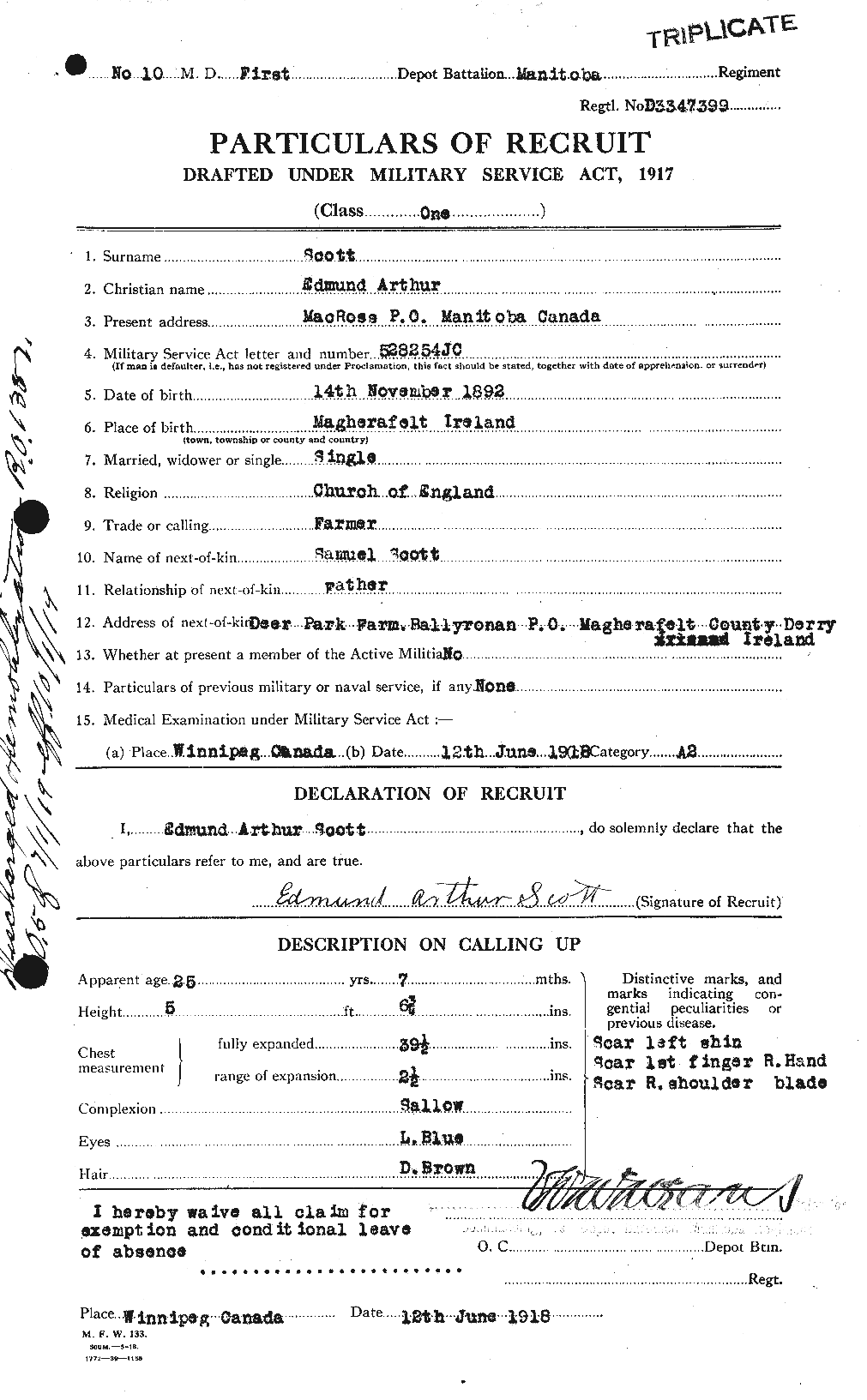 Personnel Records of the First World War - CEF 085331a