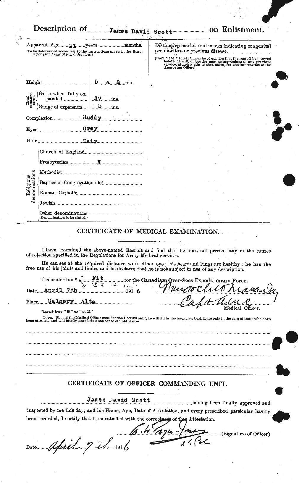 Personnel Records of the First World War - CEF 085488b