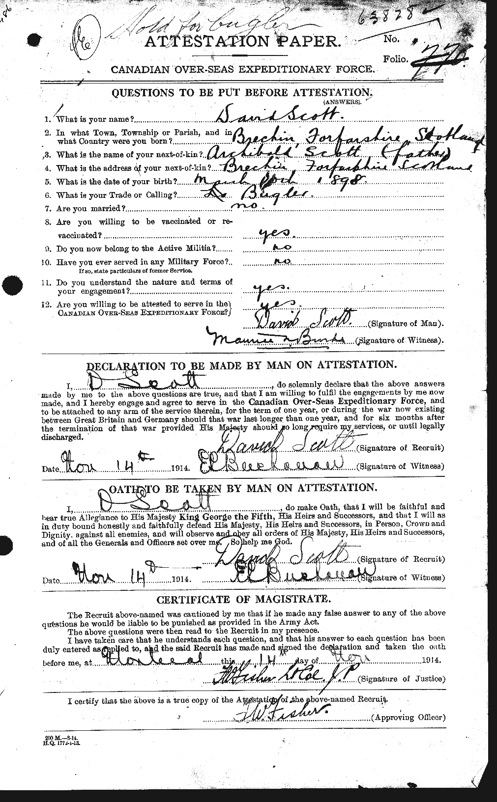 Personnel Records of the First World War - CEF 085606a