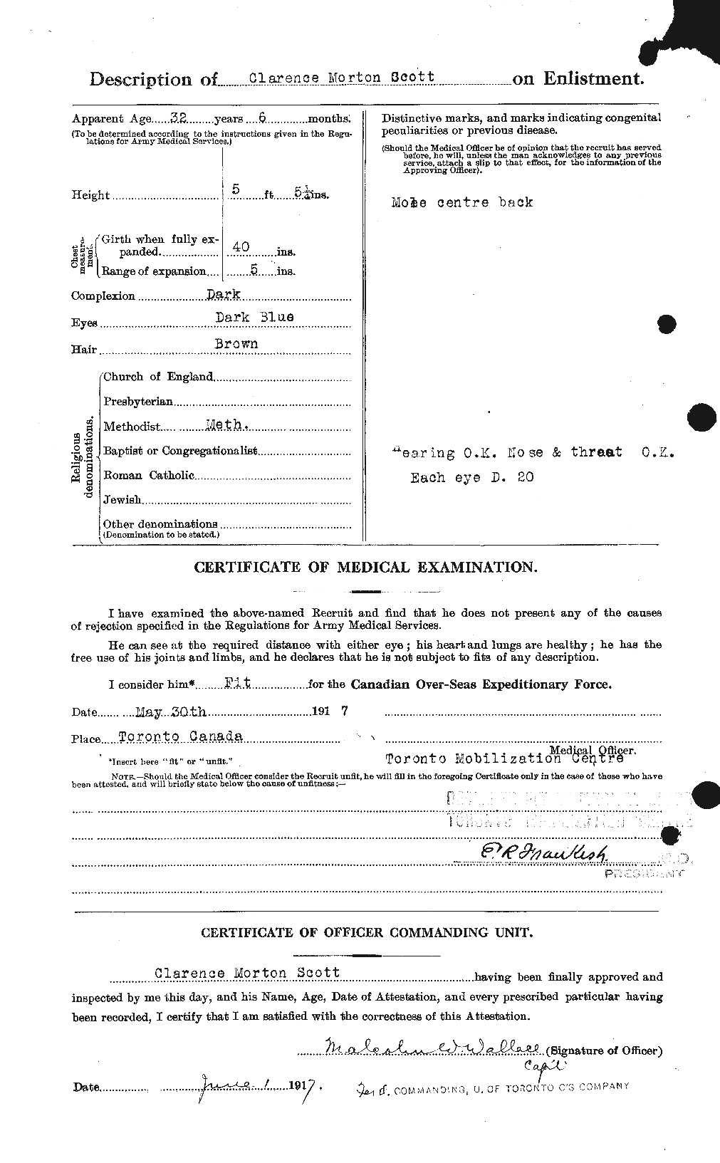 Dossiers du Personnel de la Première Guerre mondiale - CEC 085642b
