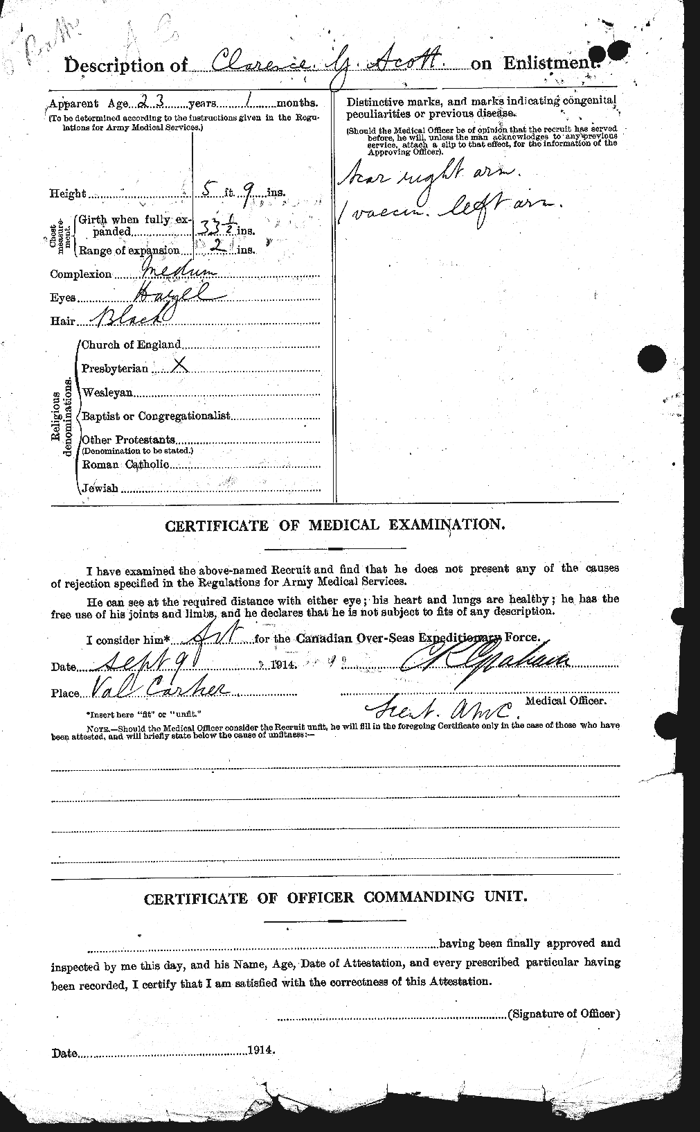 Personnel Records of the First World War - CEF 085860b