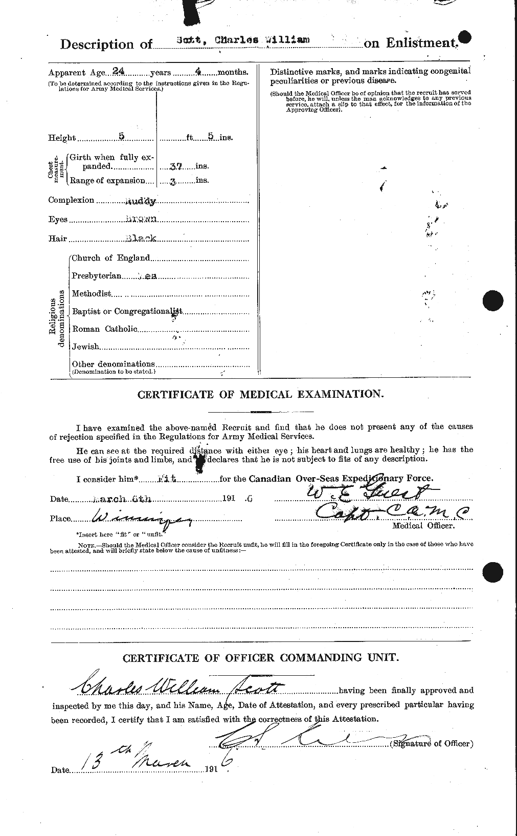 Personnel Records of the First World War - CEF 085869b