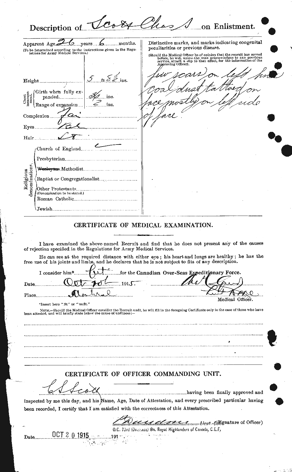 Personnel Records of the First World War - CEF 085879b