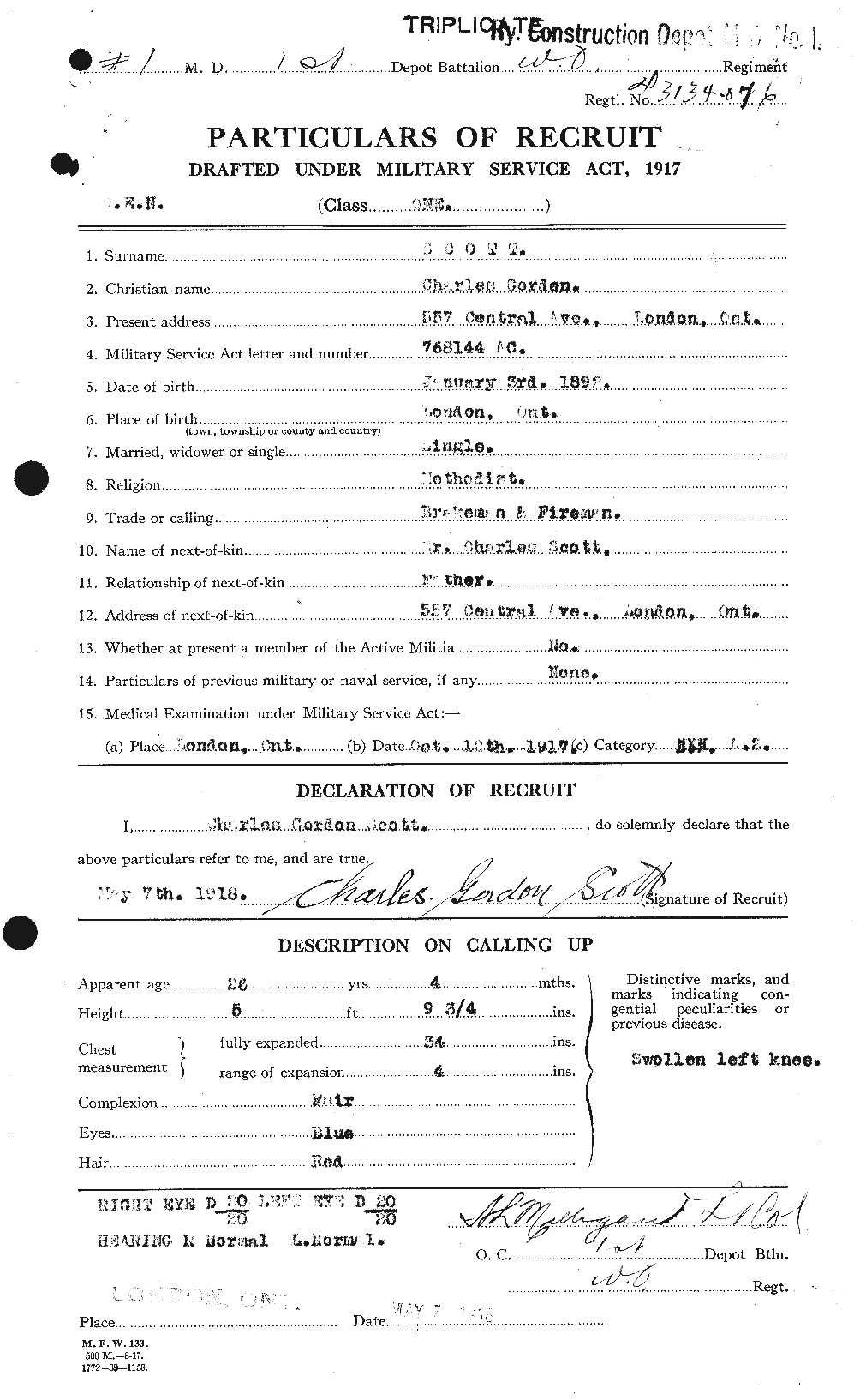 Personnel Records of the First World War - CEF 085894a