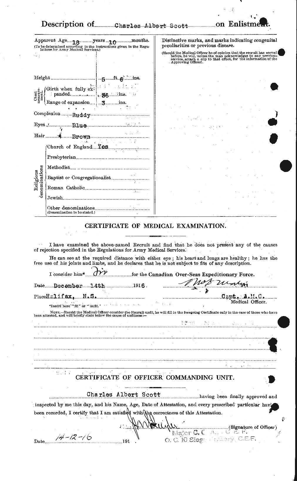 Personnel Records of the First World War - CEF 085910b
