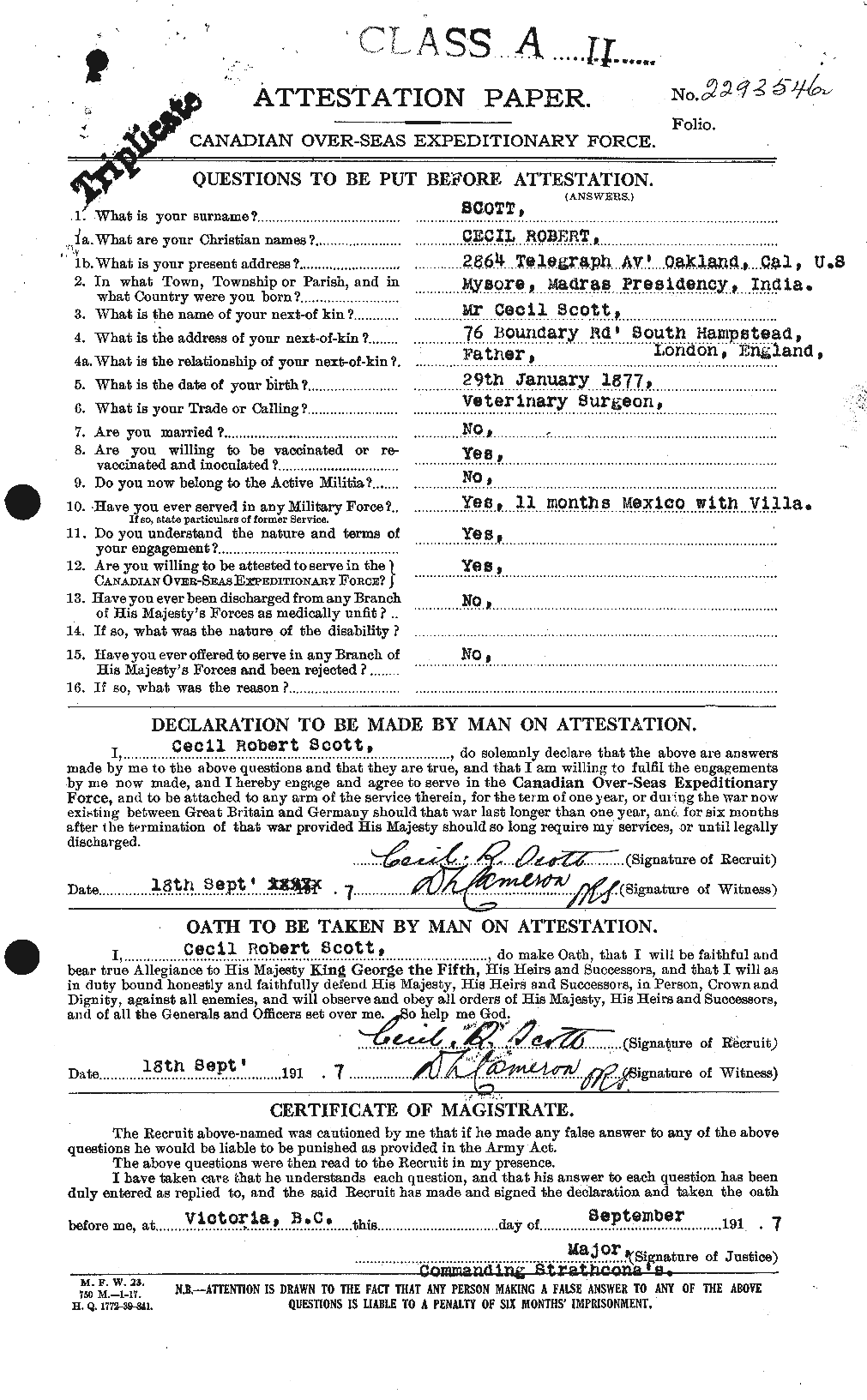 Personnel Records of the First World War - CEF 086198a