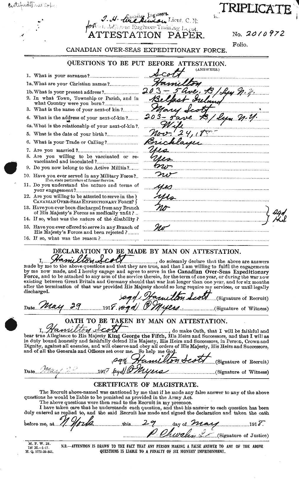 Personnel Records of the First World War - CEF 086345a