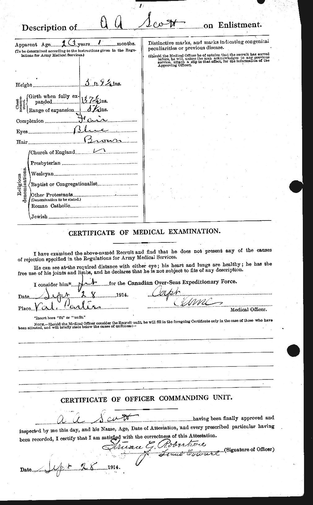 Personnel Records of the First World War - CEF 086407b