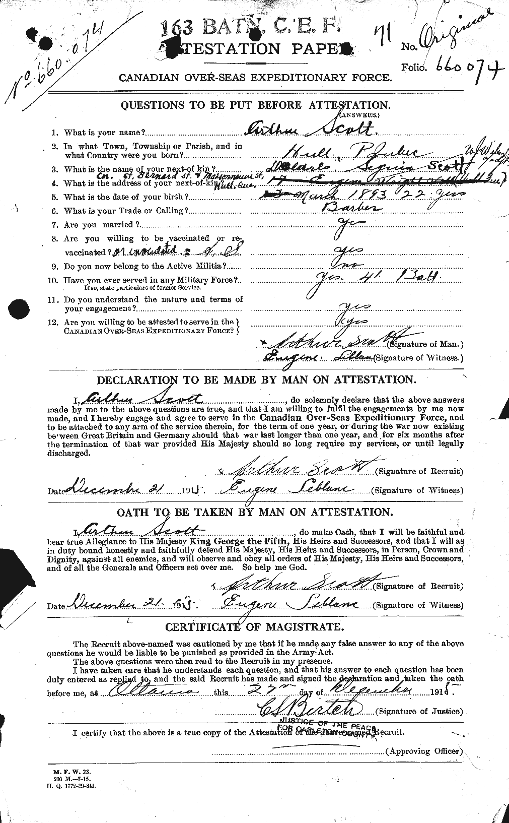 Personnel Records of the First World War - CEF 086413a