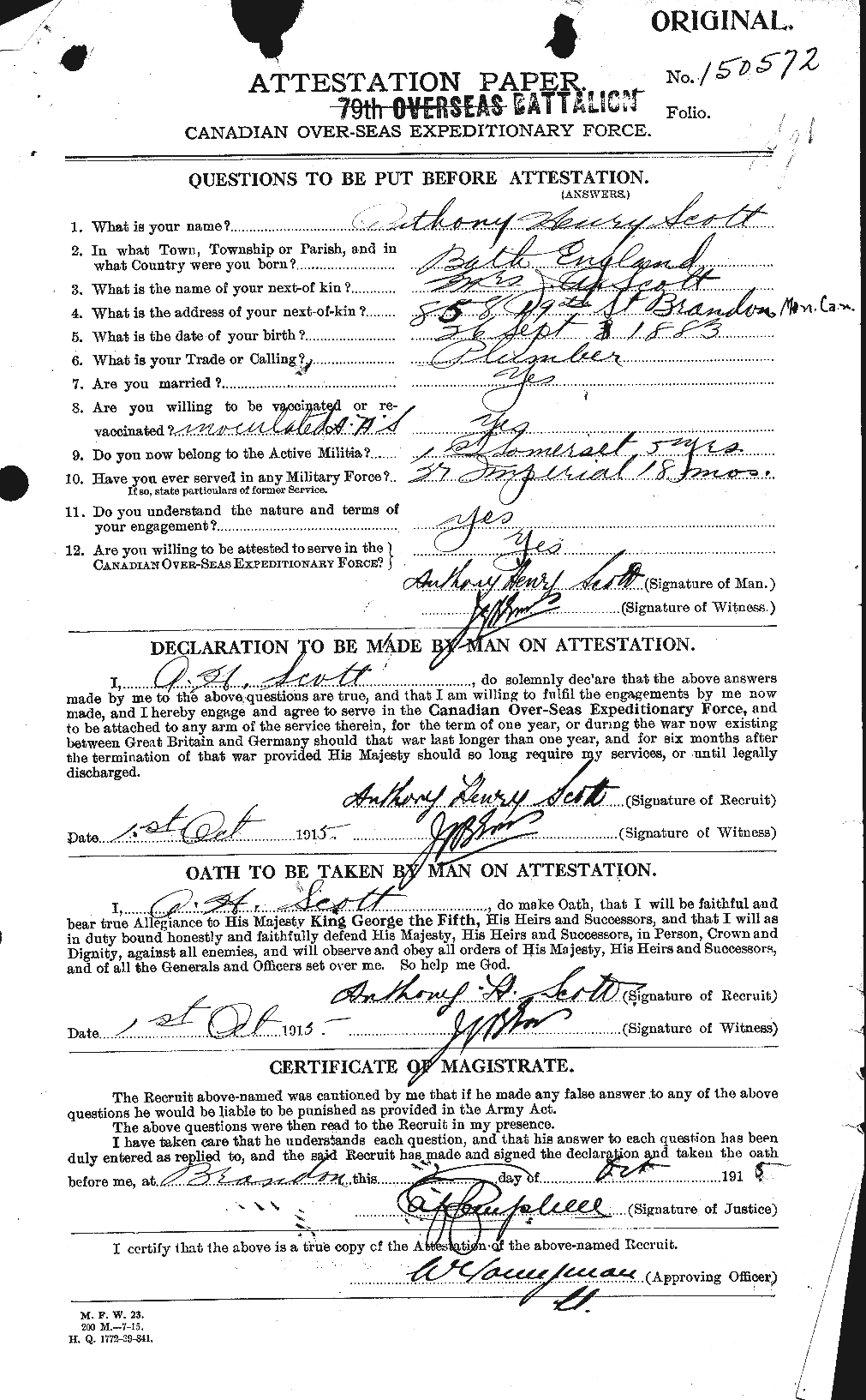 Personnel Records of the First World War - CEF 086432a