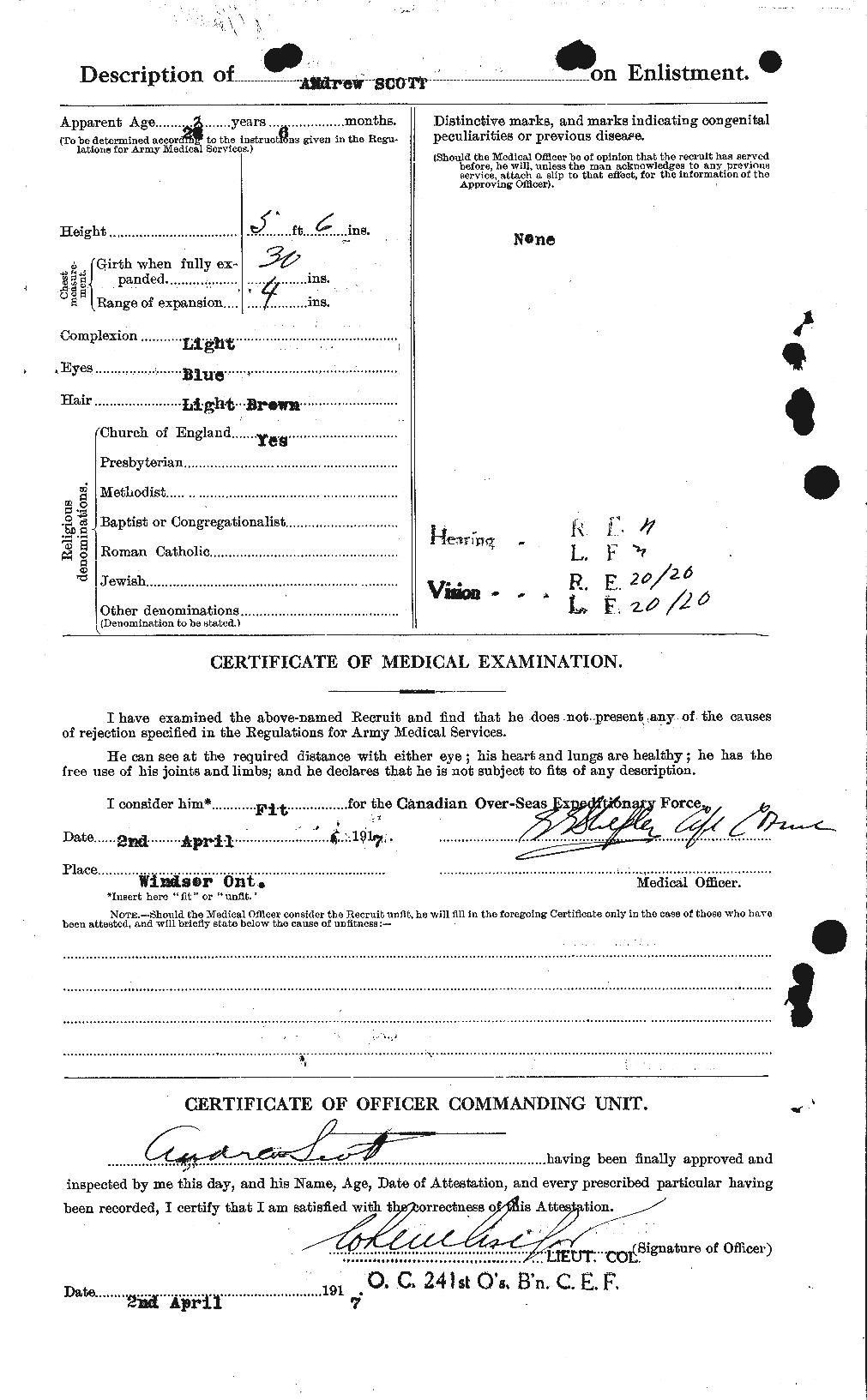 Personnel Records of the First World War - CEF 086450b