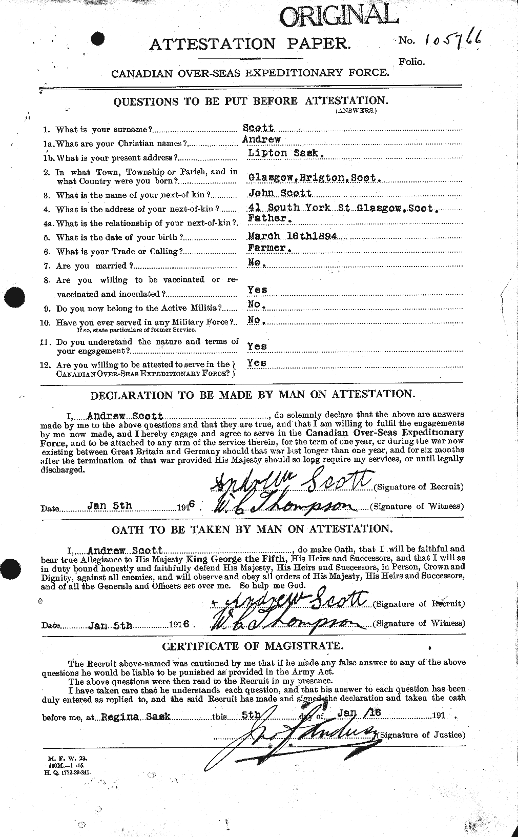 Personnel Records of the First World War - CEF 086453a