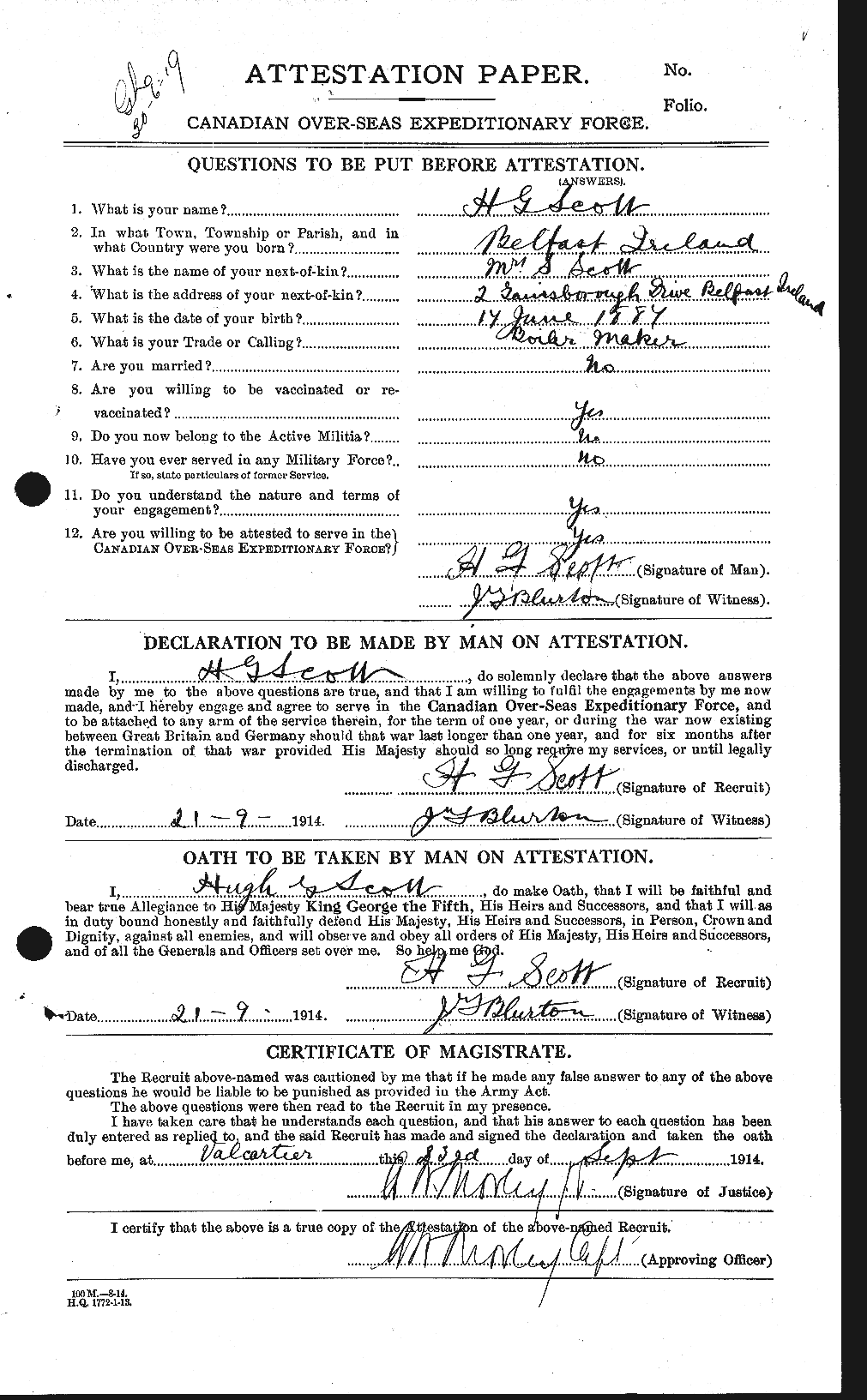 Personnel Records of the First World War - CEF 086508a