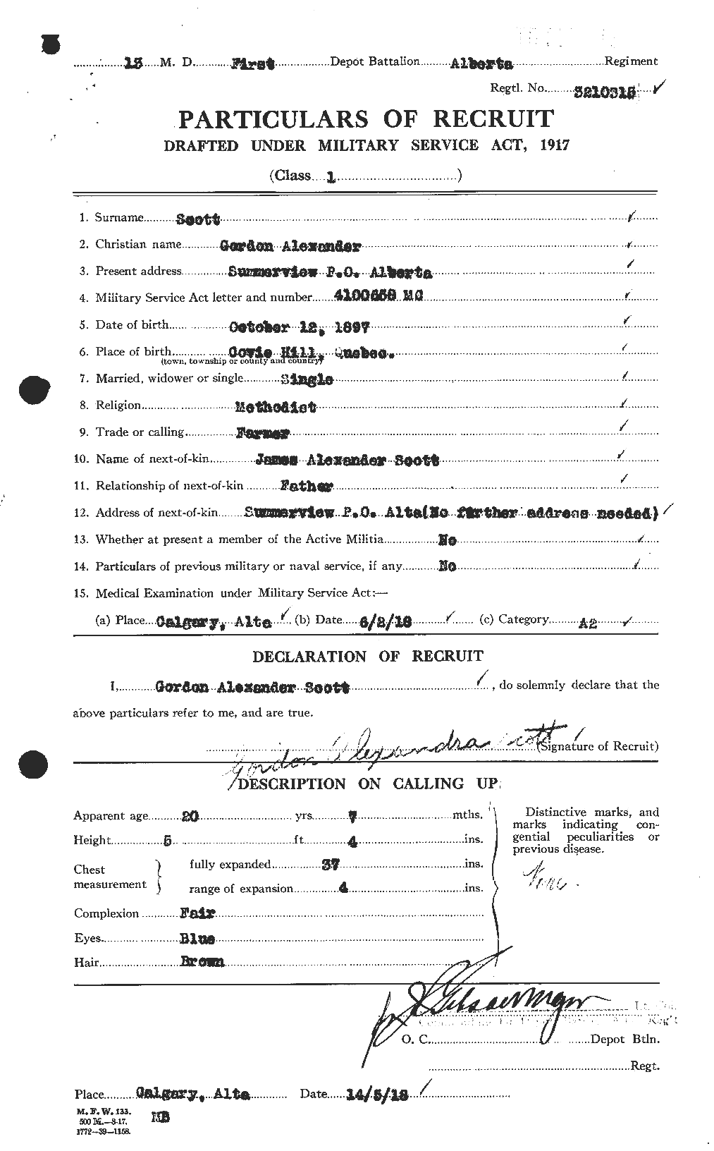 Personnel Records of the First World War - CEF 086521a