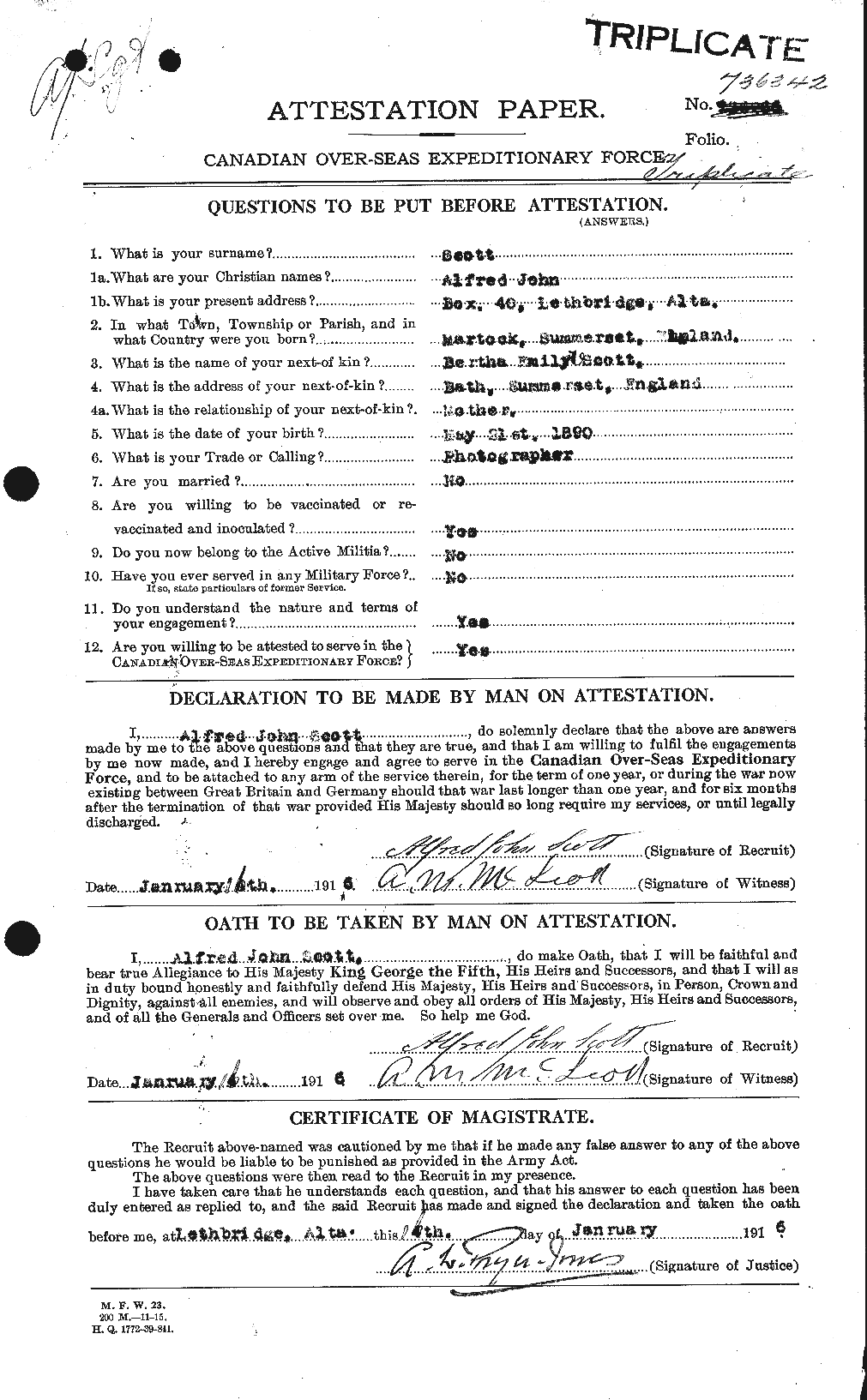 Personnel Records of the First World War - CEF 086580a