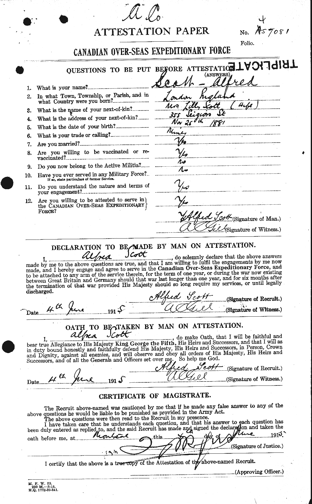 Personnel Records of the First World War - CEF 086586a