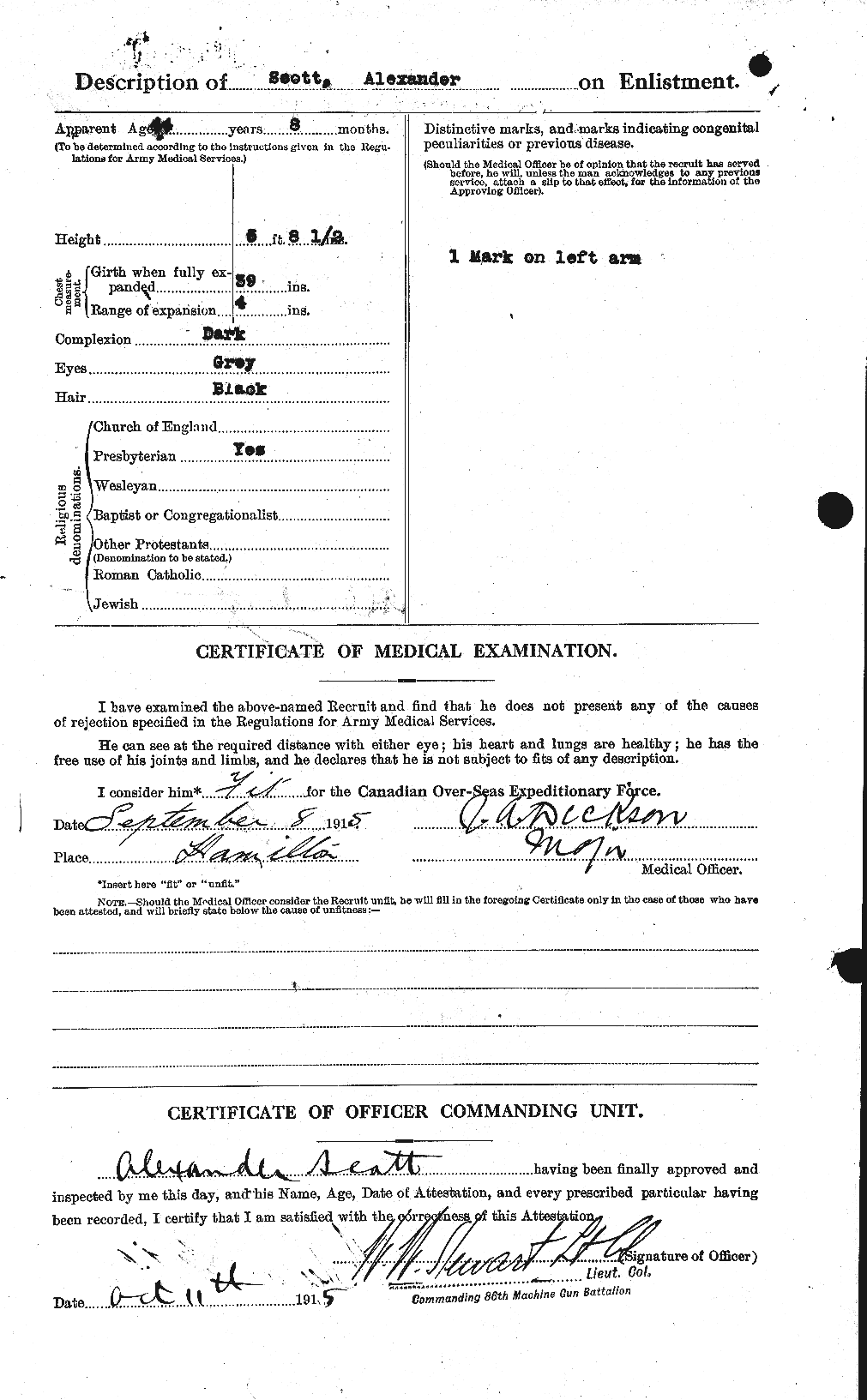 Personnel Records of the First World War - CEF 086607b
