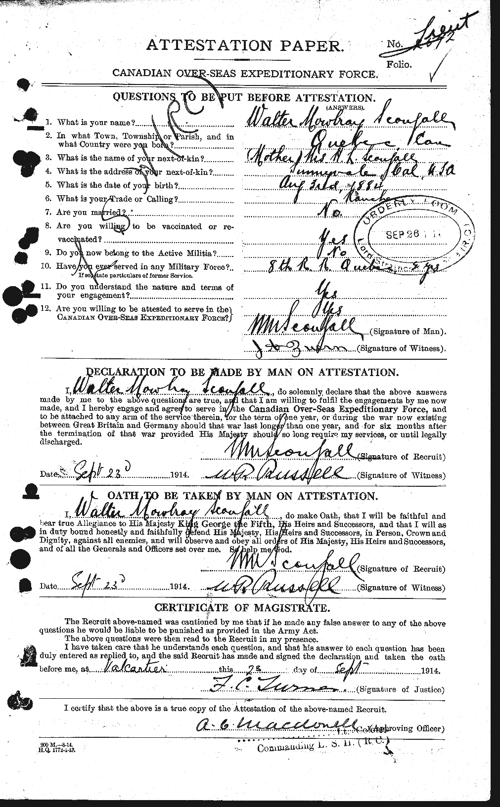 Personnel Records of the First World War - CEF 086724a