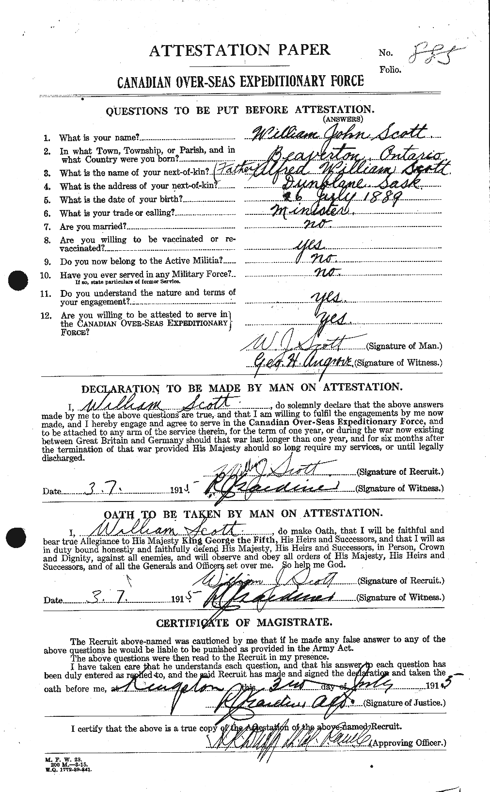 Personnel Records of the First World War - CEF 086756a