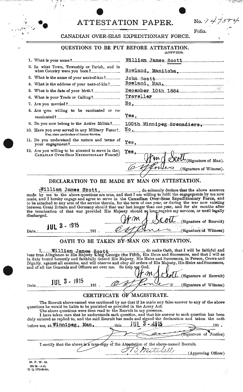 Personnel Records of the First World War - CEF 086772a