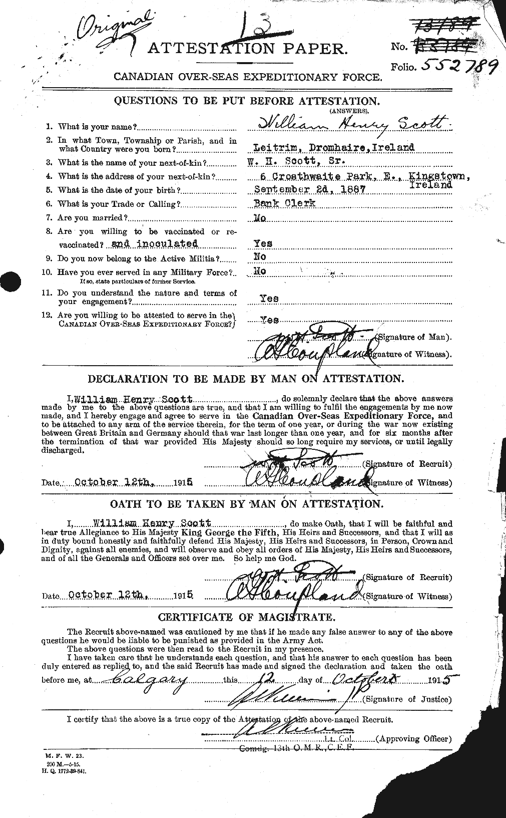 Personnel Records of the First World War - CEF 086996a