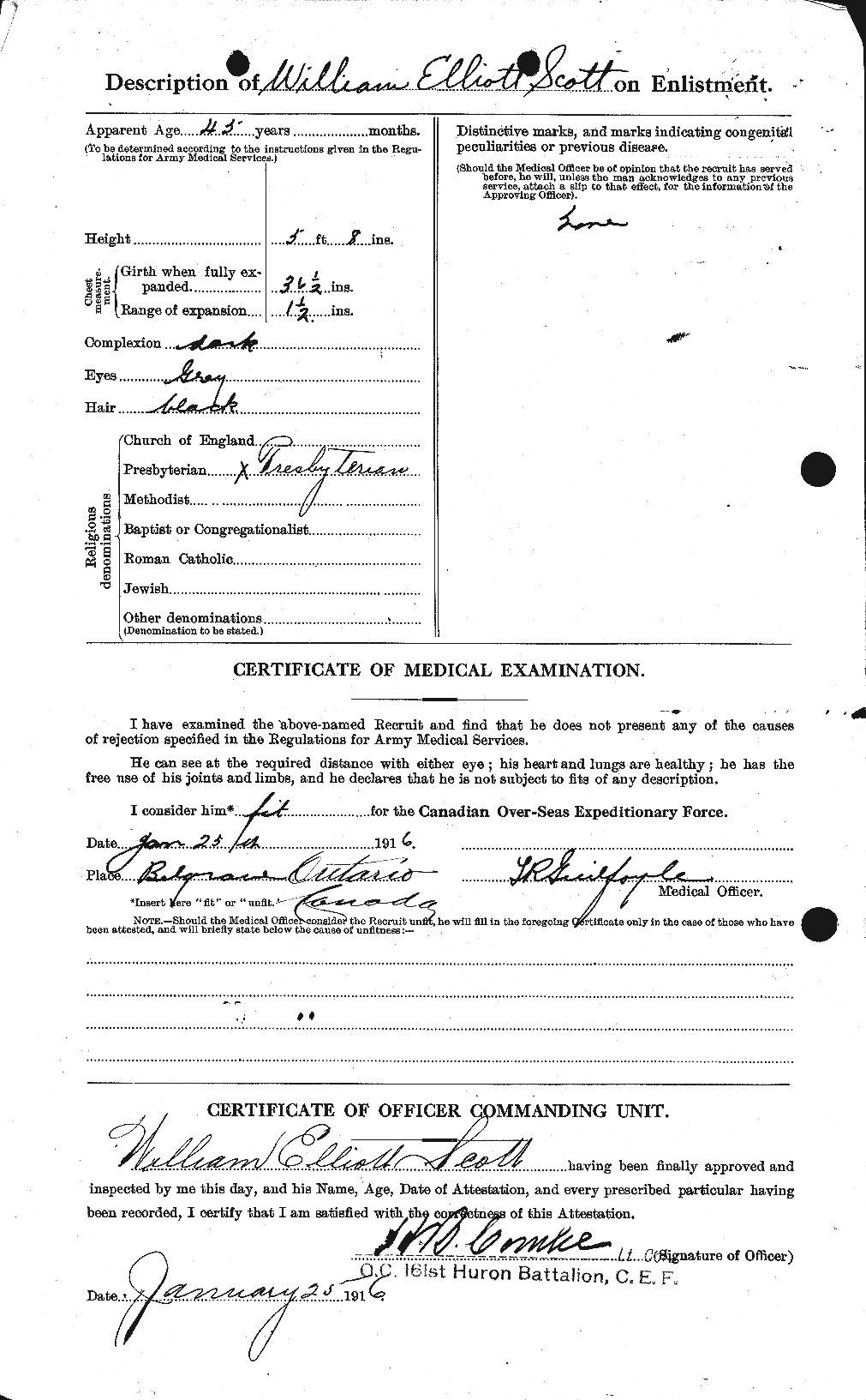 Personnel Records of the First World War - CEF 087027b