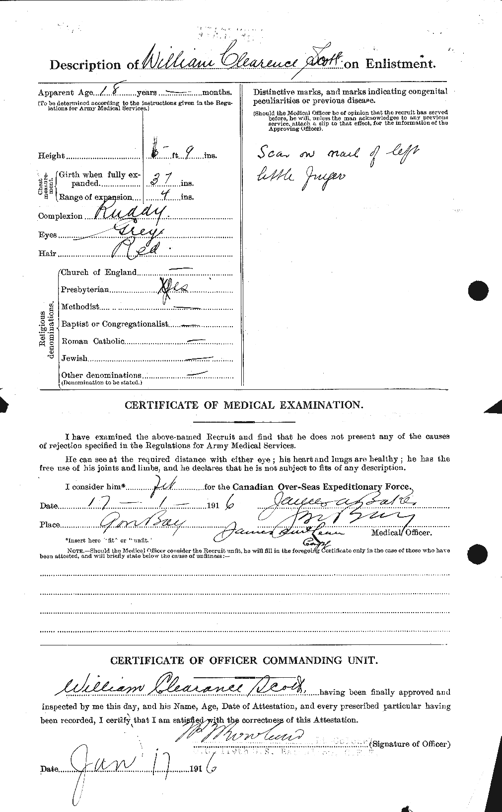 Personnel Records of the First World War - CEF 087039b