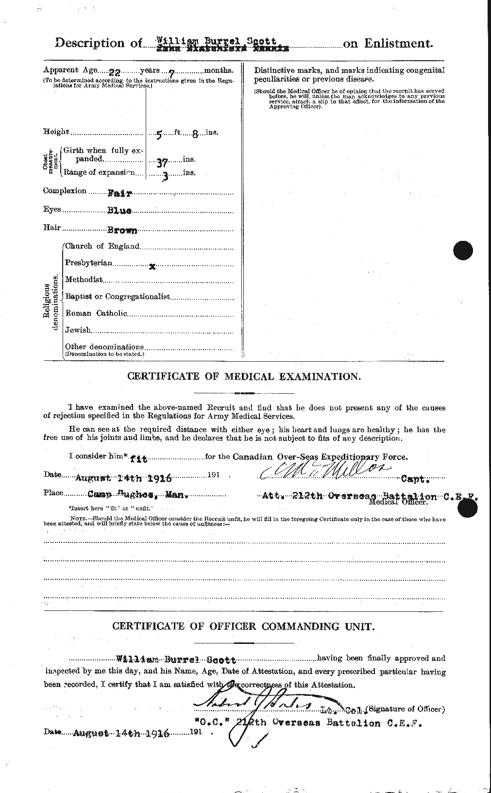 Personnel Records of the First World War - CEF 087047b