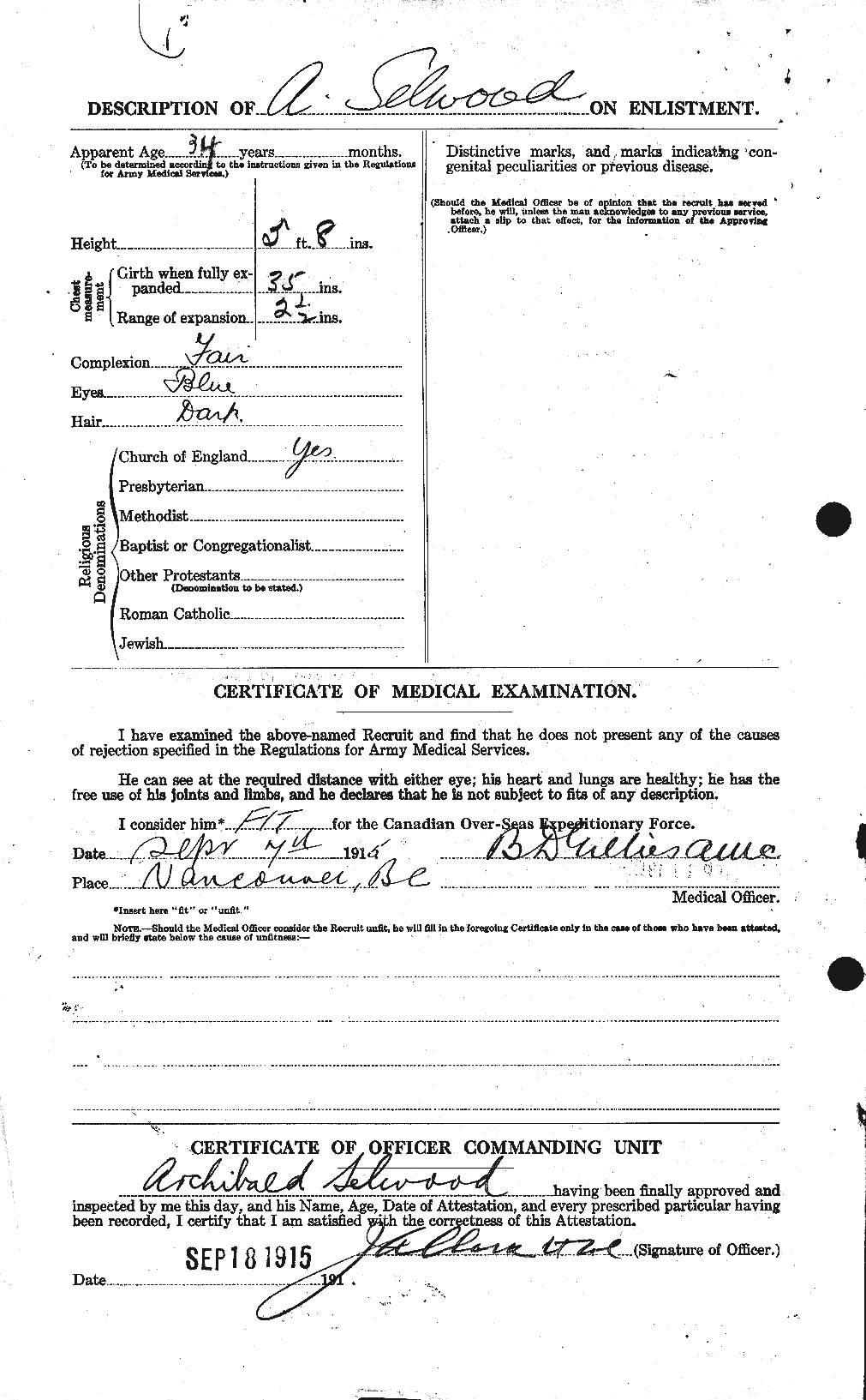 Personnel Records of the First World War - CEF 087117b