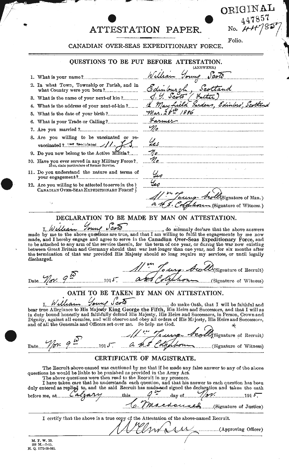 Personnel Records of the First World War - CEF 087249a