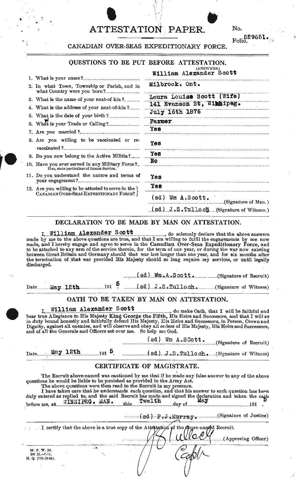 Personnel Records of the First World War - CEF 087336a