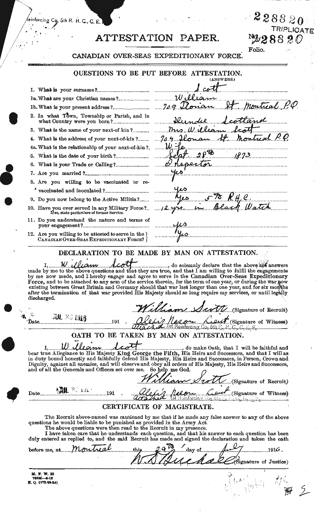 Personnel Records of the First World War - CEF 087360a