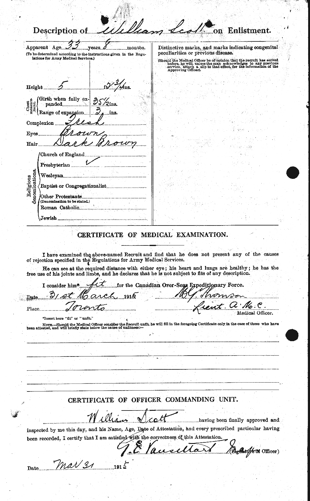 Personnel Records of the First World War - CEF 087645a