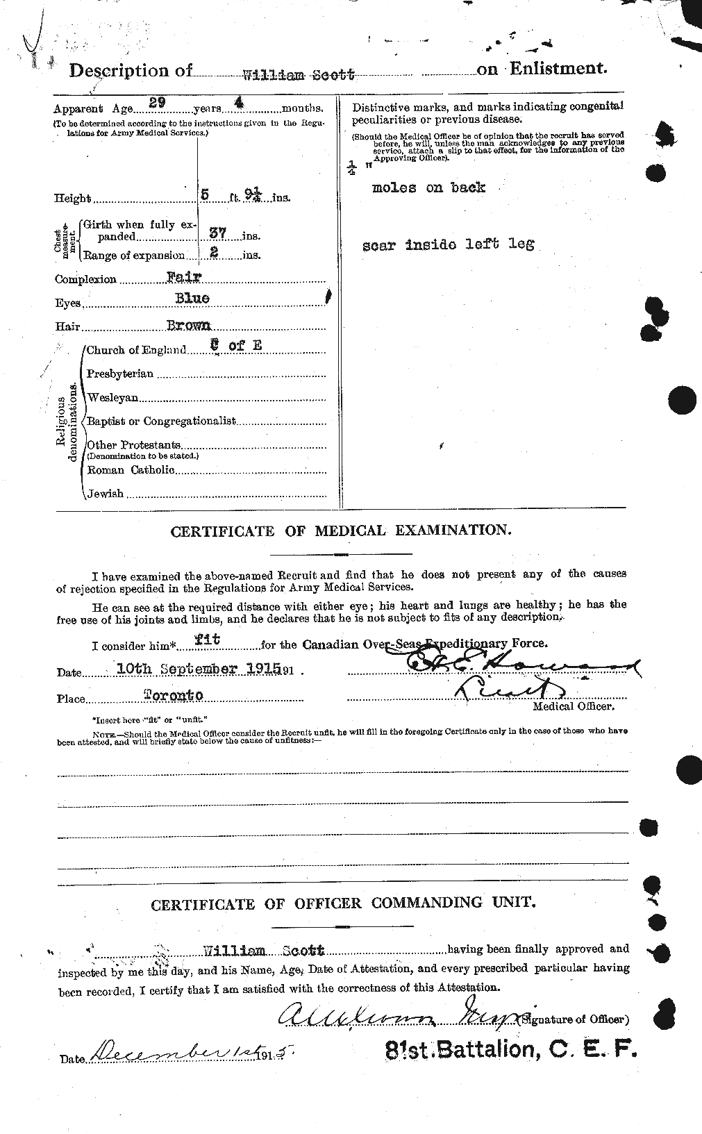 Personnel Records of the First World War - CEF 087666b