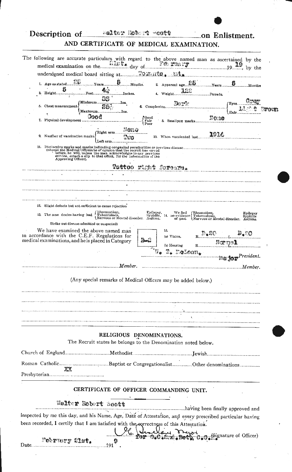 Personnel Records of the First World War - CEF 087692b