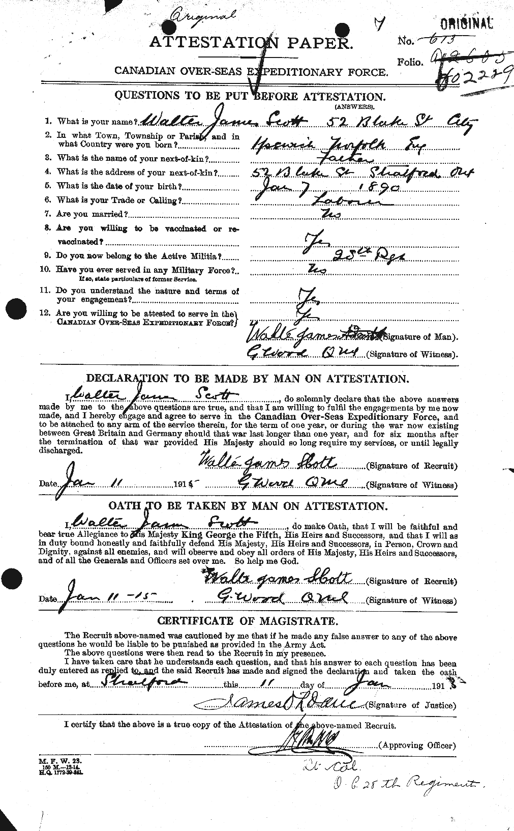 Personnel Records of the First World War - CEF 087979a