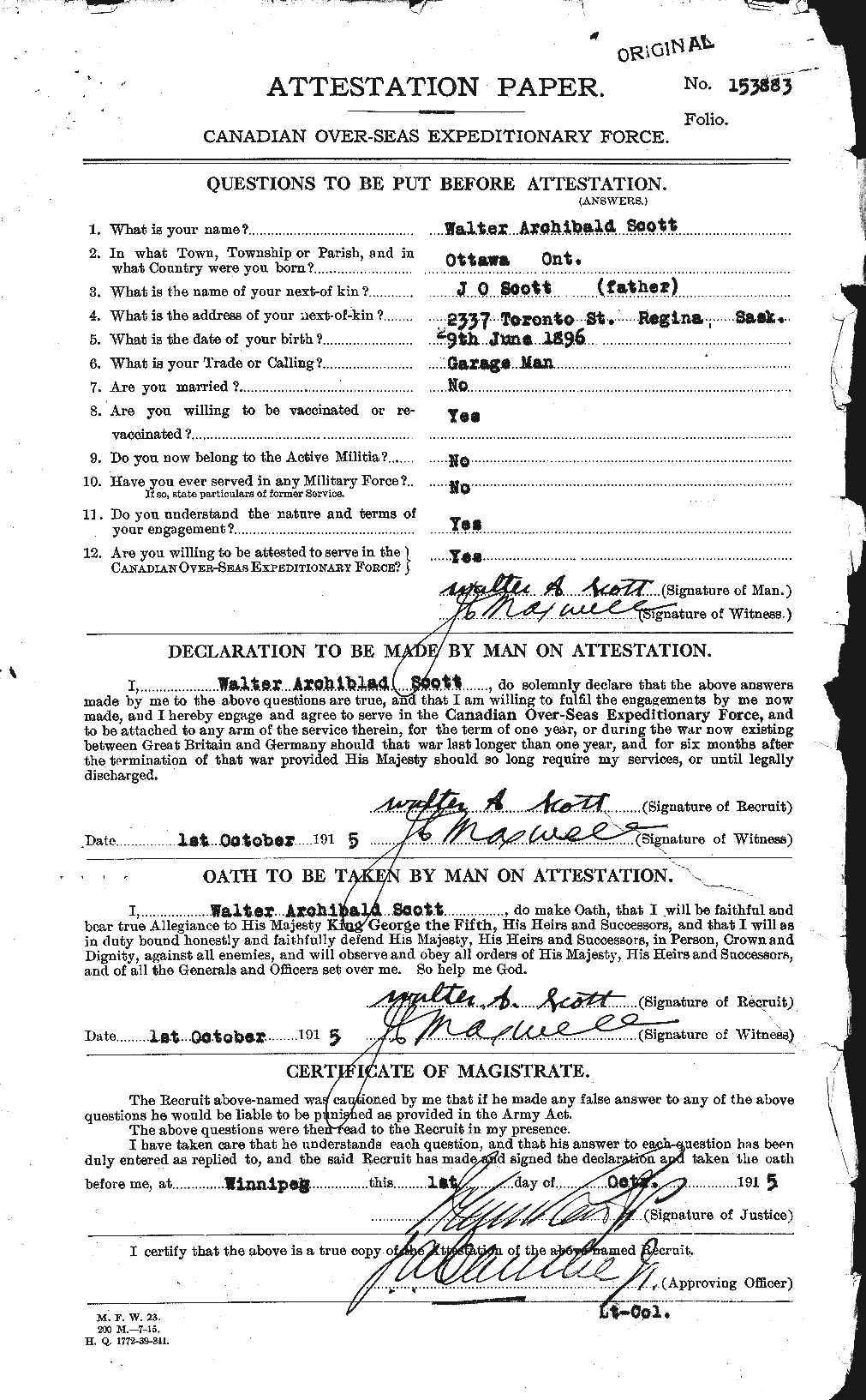 Personnel Records of the First World War - CEF 088003a