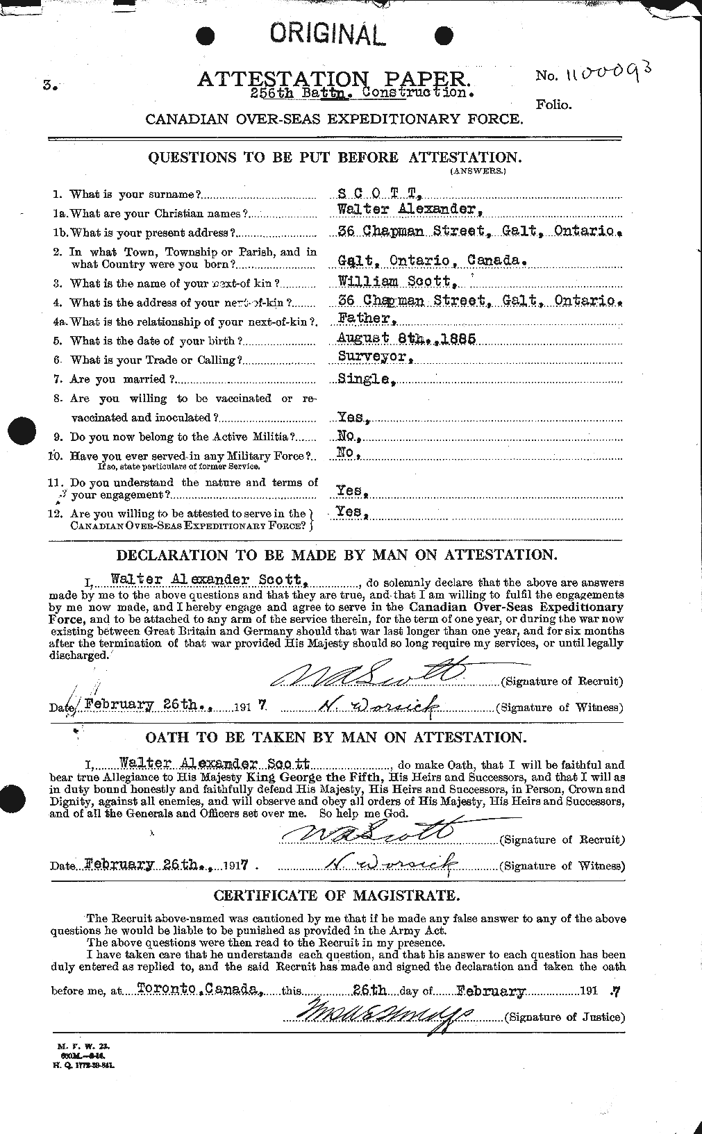 Personnel Records of the First World War - CEF 088005a