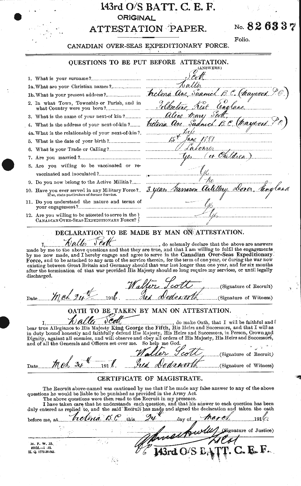 Personnel Records of the First World War - CEF 088019a