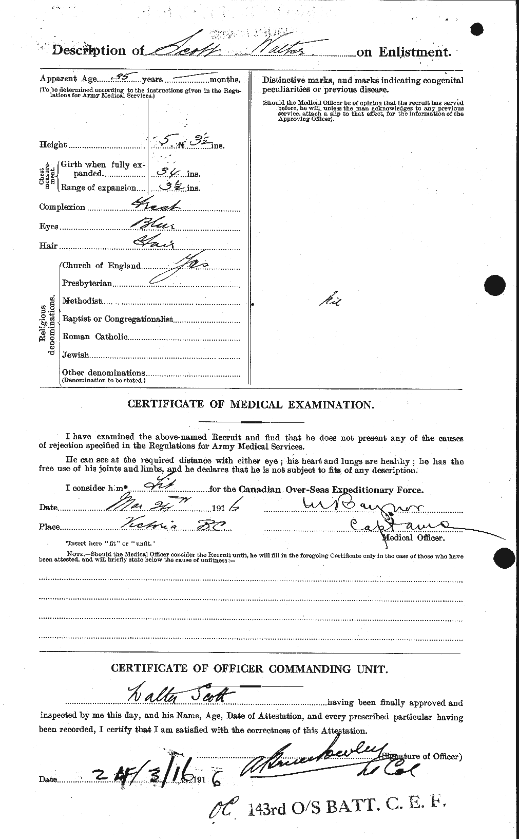 Personnel Records of the First World War - CEF 088019b