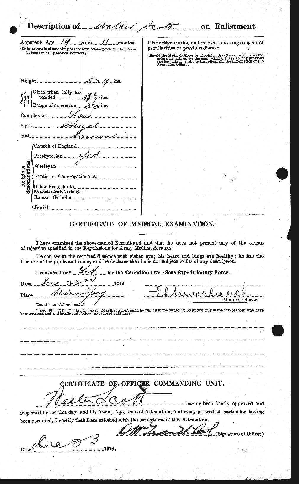 Personnel Records of the First World War - CEF 088187b