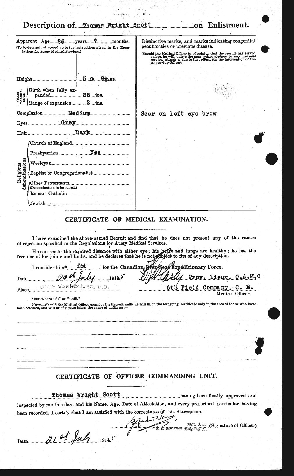 Personnel Records of the First World War - CEF 088211b