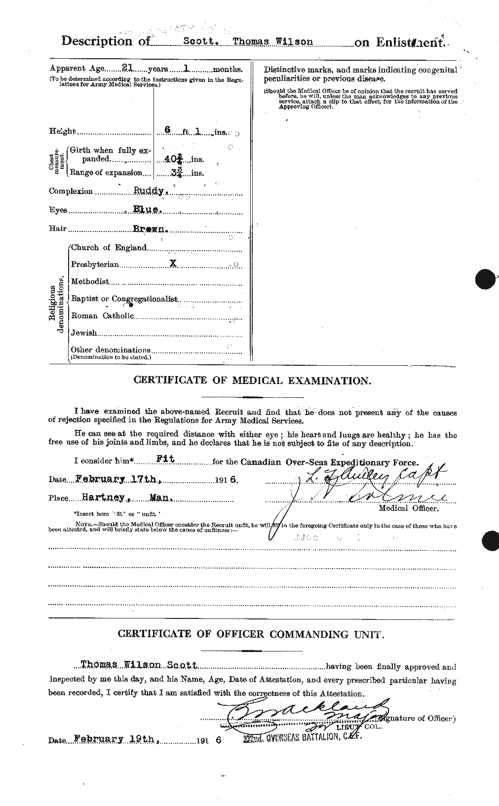 Personnel Records of the First World War - CEF 088213b