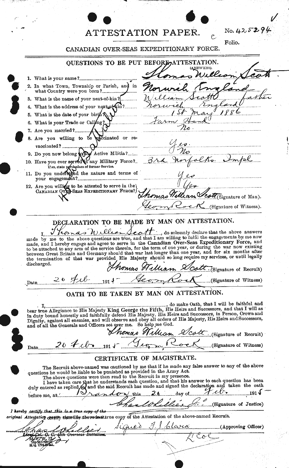Personnel Records of the First World War - CEF 088214a