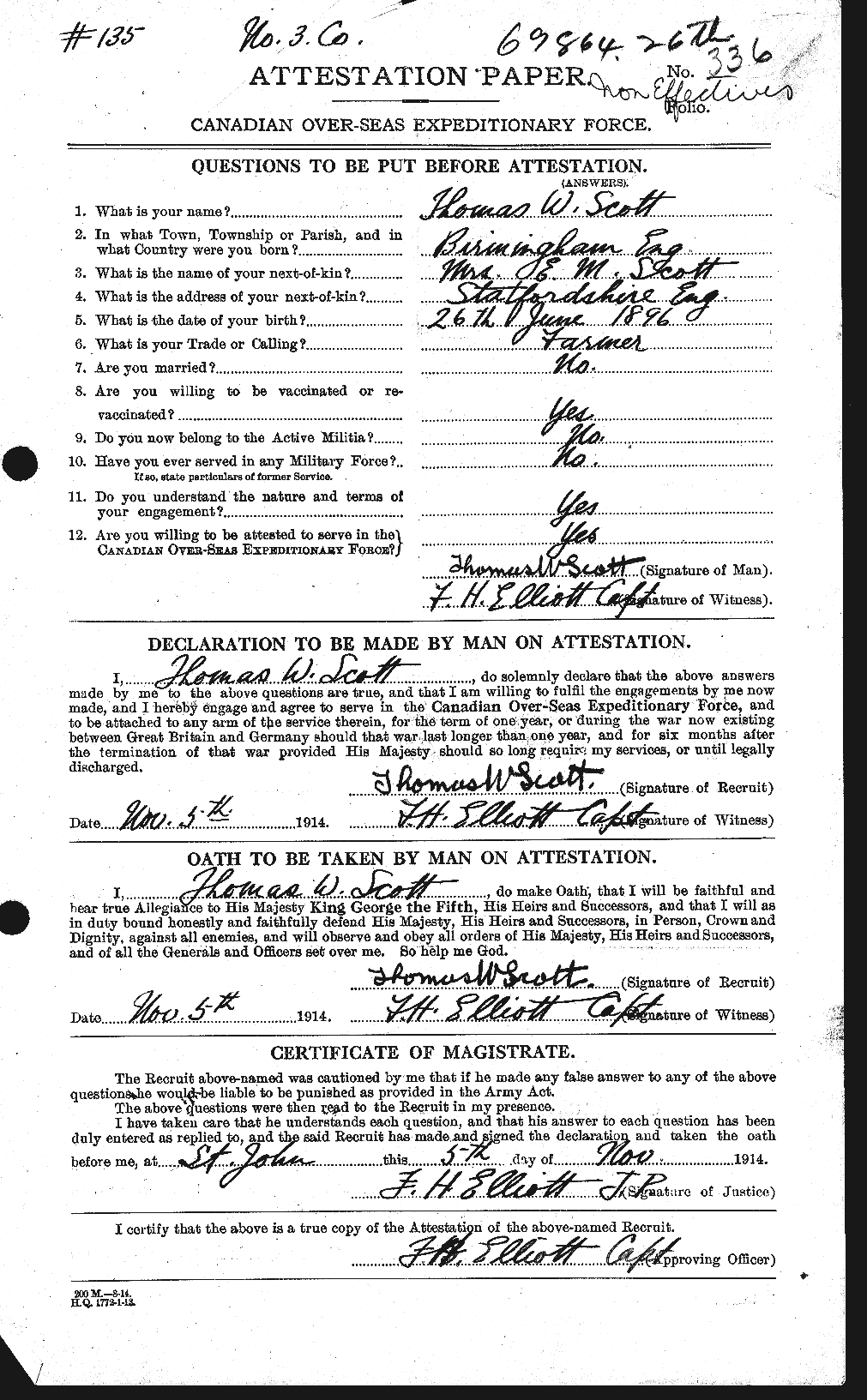 Personnel Records of the First World War - CEF 088218a