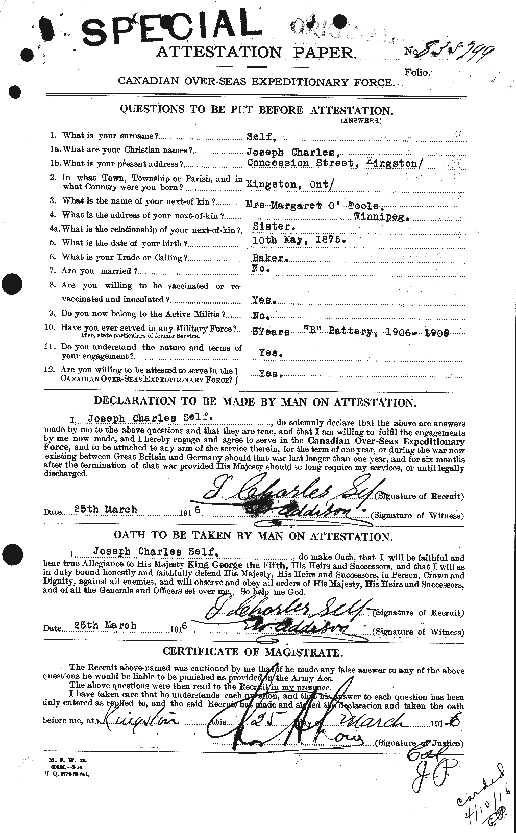 Personnel Records of the First World War - CEF 088381a